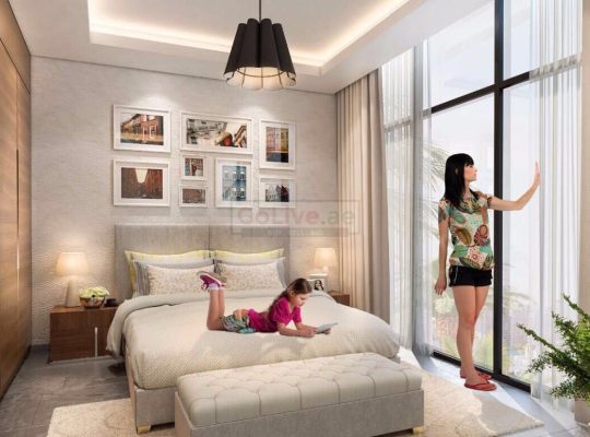 Full Canal view studio for sale in Azizi Riviera