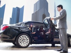 Executive meeting – big new car available with driver