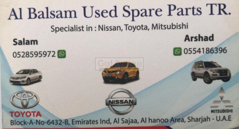 AL BALSAM USED SPARE PARTS TR. (Sharjah Used Parts Market)