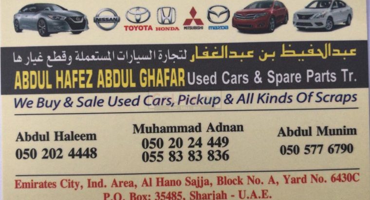 ABDUL HAFEZ ABDUL GHAFAR USED CARS AND SPARE PARTS TR. (Sharjah Used Parts Market)