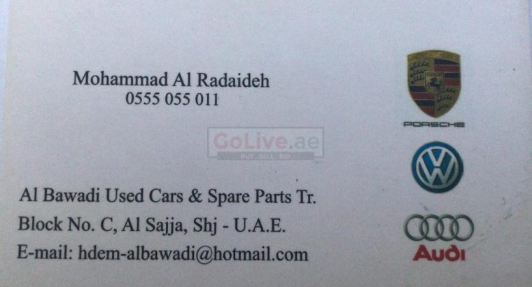 Al Bawadi Used Cars & Spare Parts TR LLC (Sharjah Used Parts Market)