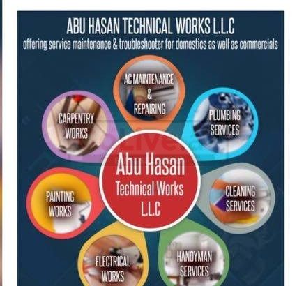 Electrician, Plumber,AC Technician,General Maintenance,Handyman, Carpentry,Tiles Fixing.