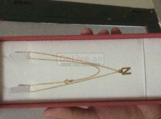 Gold neckless pendant letter N from kalyan