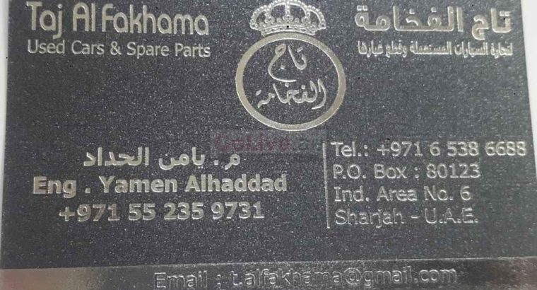 TAJ AL FAKHAMA USED PARTS TR