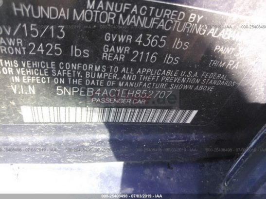 2014 Hyundai Sonata USA Imported Car for sale