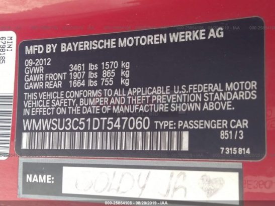 MiNI Cooper 2013usa import only for 13500 AED