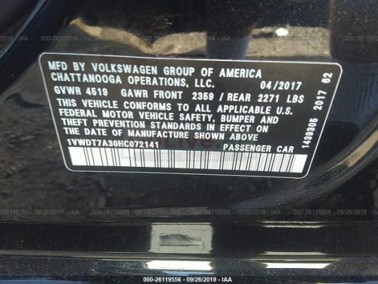 2017 Volkswagen Passat USA Import for sale only for 19500 AED
