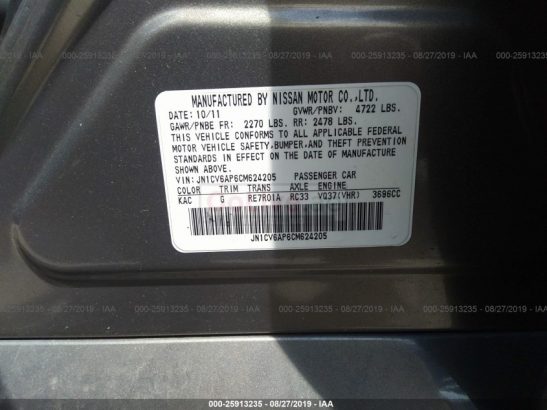 2012 INFINITI G37 FRESH US IMPORT FOR SALE