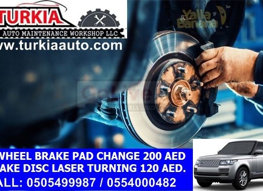 Brake Pad Change Service Offer 200 AED at Turkia Auto Workshop