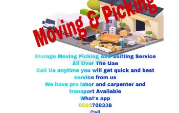 UAE ALL OVER PICKING AND MOVING SERVICES 055 6863133