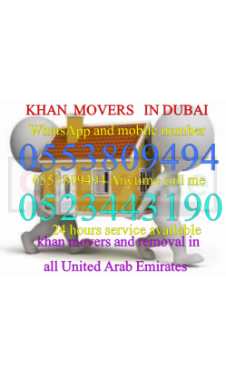 KHAN MOVERS IN DUBAI 0553809494