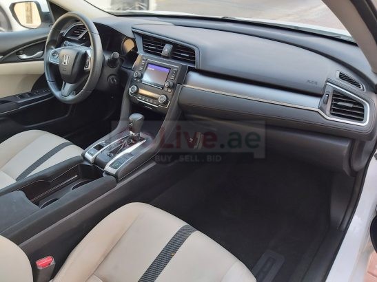 HONDA CIVIC 2018, WHITE COLOR, MID OPTION, WITH CAMERA, USA IMPORTED , PERFECT CONDTION