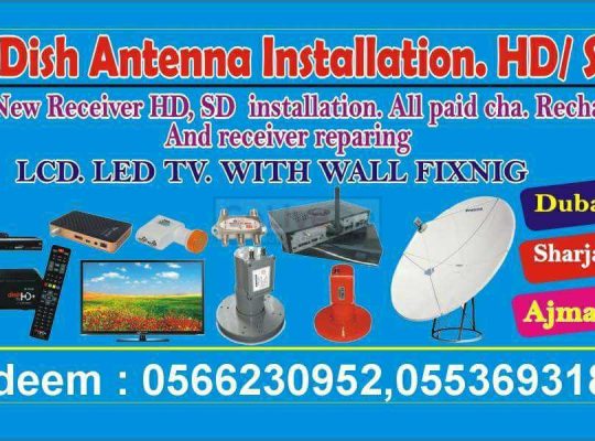 Satellite dish receiver installation