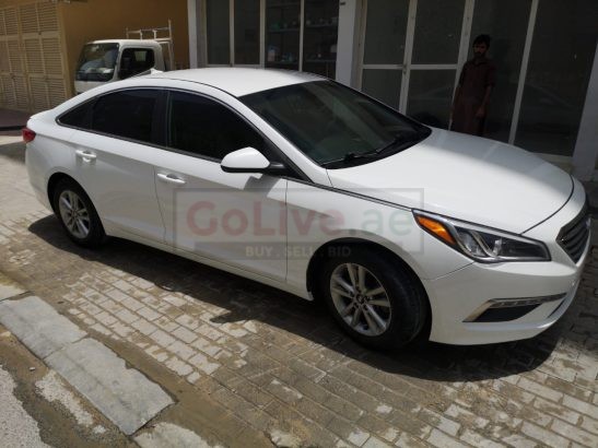 HYUNDAI SONATA 2015 MID OPTION WHITE , USA IMPORTED FOR SALE ( CUSTOM DOCUMENT )