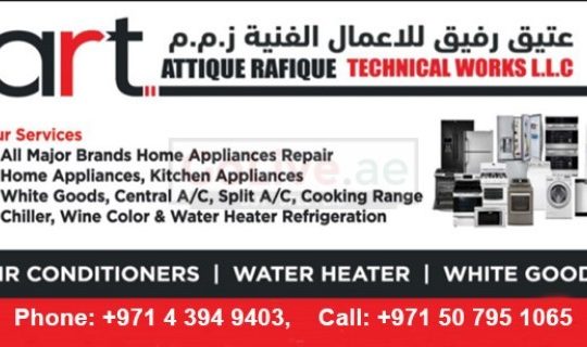 Home Appliances Repair, Fixing and Maintenance Service. ART Technical Works