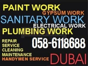 Paint Work , Plumbing Work , Wood Woak in Dubai