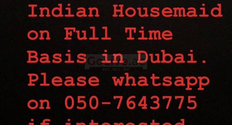 Looking for an Indian Housemaid