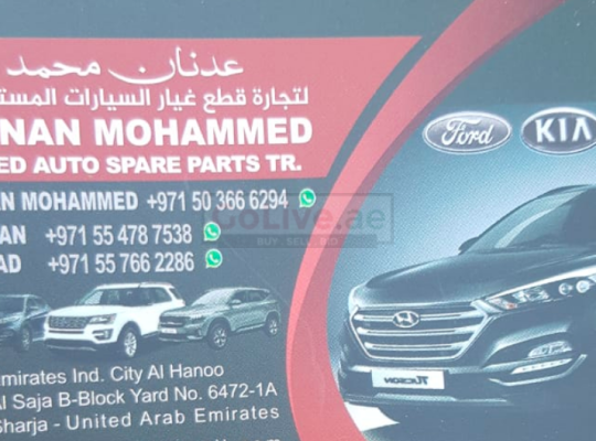 ADNAN MOHAMMAD USED AUTO SPARE PARTS TR LLC (KIA AND HYUNDAI USED PARTS DEALER )