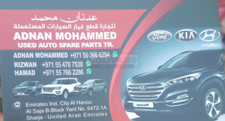 ADNAN MOHAMMAD USED AUTO SPARE PARTS TR LLC (KIA AND HYUNDAI USED PARTS DEALER )