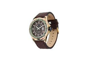 Classic Gents Brown Leather Strap Watch