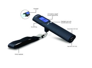 Digital Luggage Scale with built-in Flashlight and Power Bank