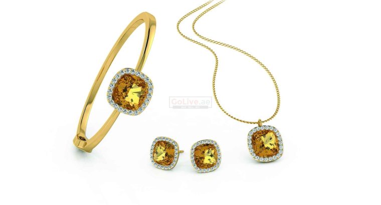 Gold Plated Bangle, Necklace and 1 pair of Earrings