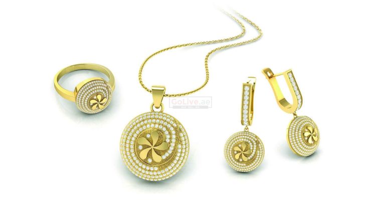 Gold Plated Necklace, Ring and 1 pair of Earrings