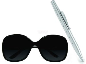 Ladies Sunglasses and Crystal Studded Ballpoint Pen