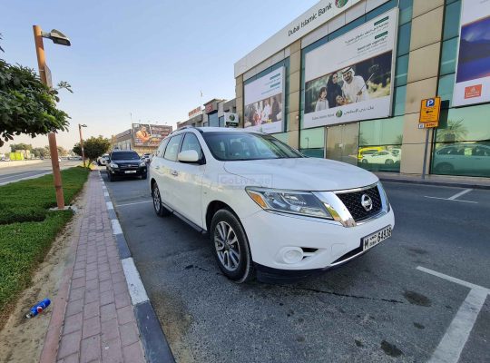NISSAN PATHFINDER 2013 SUV WHITE COLOR 7 SEATER GCC SPECS SINGLE ONWER AGENCY SERVICE