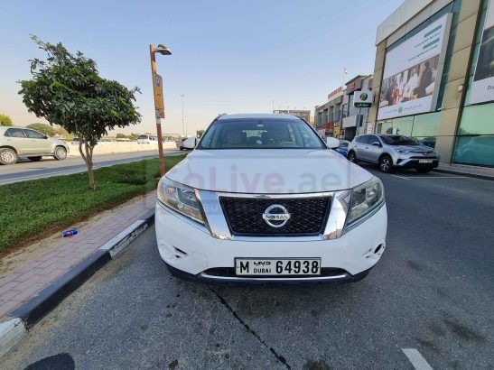 NISSAN PATHFINDER 2013 SUV WHITE COLOR 7 SEATER GCC SPECS SINGLE ONWER AGENCY SERVICE