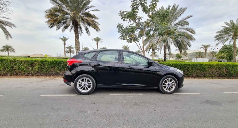 FORD FOCUS 2018, SE MID OPTION, REAR CAMERA, HATCHBACK, BLACK COLOR IN AMAZING CONDITION