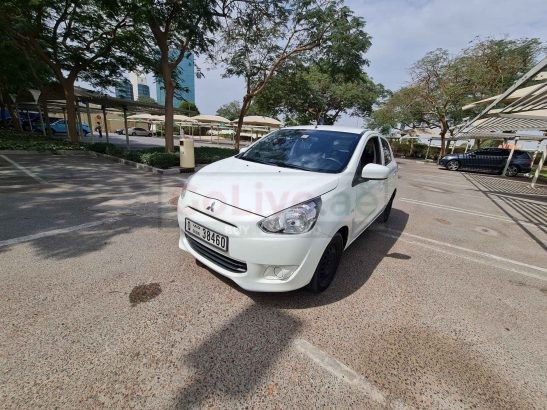MITSUBISHI MIRAGE GCC 2014 DONE FULLY AUTOMATIC WHITE COLOR FOR SALE