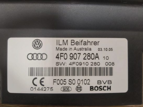 AUDI A6 2005 TO 2008 ONBOARD SUPPLY CONTROL MODULE PART NO 4F0907280A