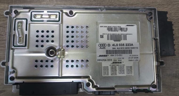 AUDI Q7 2006 2007 RADIO BOSE AMPLIFIER PART NO 4L0035223A OEM ( Genuine Used AUDI Parts )