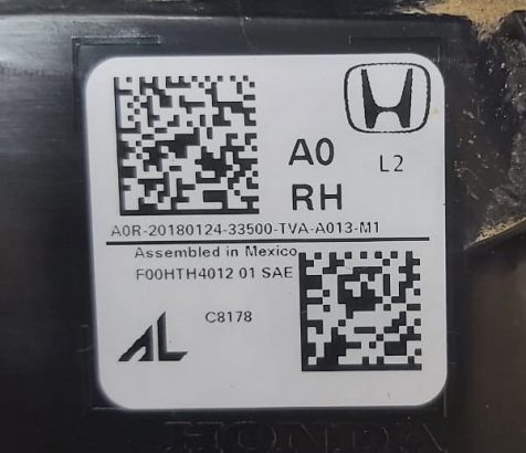 HONDA ACCORD 2018 2019 SEDAN COUPLE REAR RIGHT TAIL LIGHT OEM PART NO 33500-TVA-A013-M1 ( Genuine Used HONDA Parts )