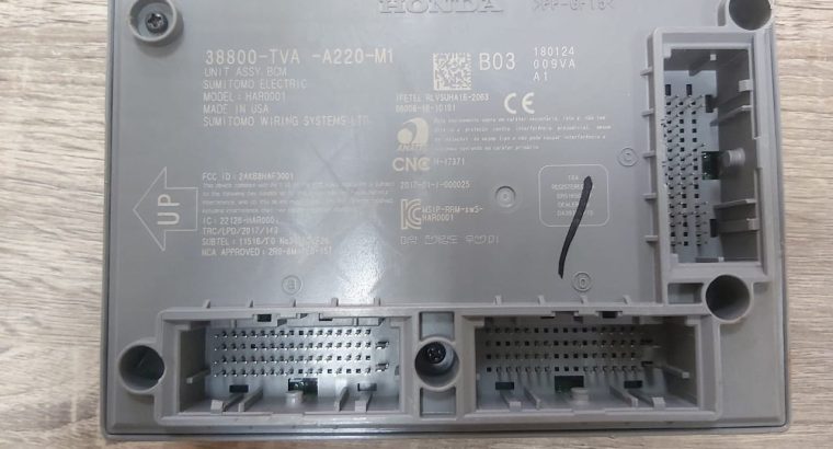 HONDA ACCORD 2018 2019 2020 BODY CONTROL MODULE OEM PART NO 38800 TVA 220 M1 ( Genuine Used HONDA Parts )