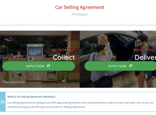 Car sale agreement dubai ( Dubai Mubaya Service )