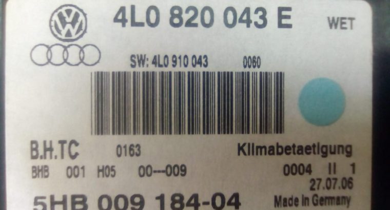 Audi Q7 2007 Climate Control AC & HEATER PANEL PART NO 4L0820043E ( Genuine Used AUDI Parts )