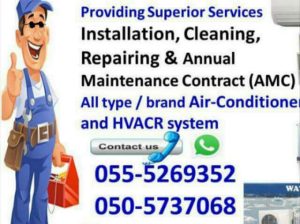 ac maintenance for all brands ajman repair clean split wash gas freon compressor