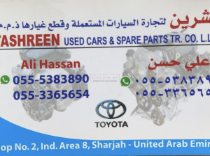 Tashreen used cars and spare Parts Tr ( Toyota Used Parts Dealer )