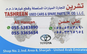 Tashreen used cars and spare Parts Tr ( Toyota Used Parts Dealer )