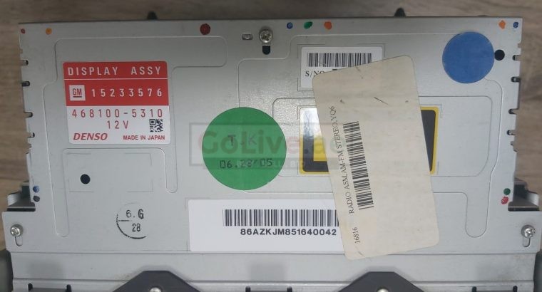 CADILLAC STS 2005 TO 2007 RADIO NAVIGATION SYSTEM GM PART NO 15233576 & DENSO PART NO 468100-5310 ( Genuine Used CADILLAC Parts )