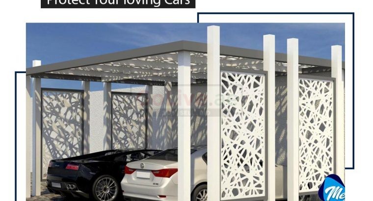Mashrabiya Car Parking Shade suppliers in Dubai Abu Dhabi Sharjah UAE | Best Car Parking Shade design in UAE | Wooden Car Parking