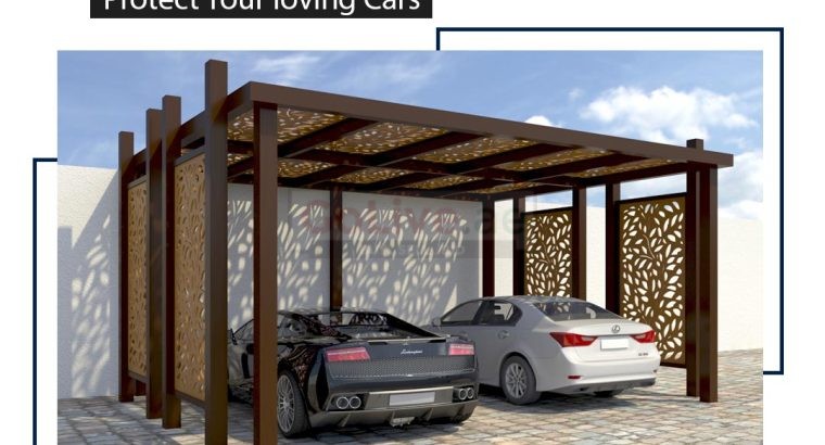 Carparking Shade Suppliers in Dubai | WPC Carparking in Dubai | Mashrabiya Carparking shade suppliers in uae