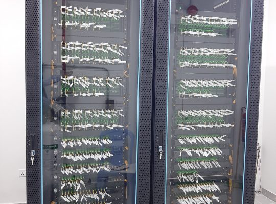 Fiber splicing structure cabling