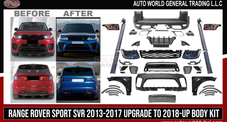 RANGE ROVER SPORT 2013-2017 UPGRADE TO SVR BODYKIT 2018-UP