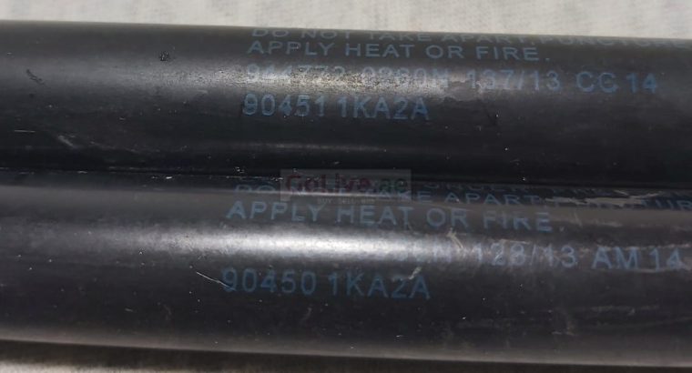 NISSAN JUKE 2011 TO 2016 BACK HOOD/TRUCK LIFT SUPPORT RIGHT & LEFT PART NO 904501KA2A/904511KA2A ( NISSAN GENUINE USED PARTS )