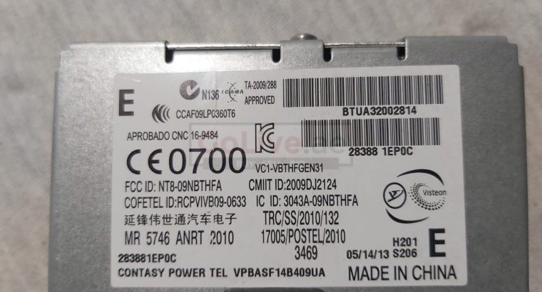 NISSAN JUKE 2012 TO 2016 TELEPHONE ADAPTER ASSY PART NO 283881EP0C ( NISSAN GENUINE USED PARTS )