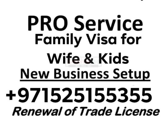 FAMILY VISA SERVICES For WIFE and Kids PRO SERVICES IN ALL UAE +971525155355