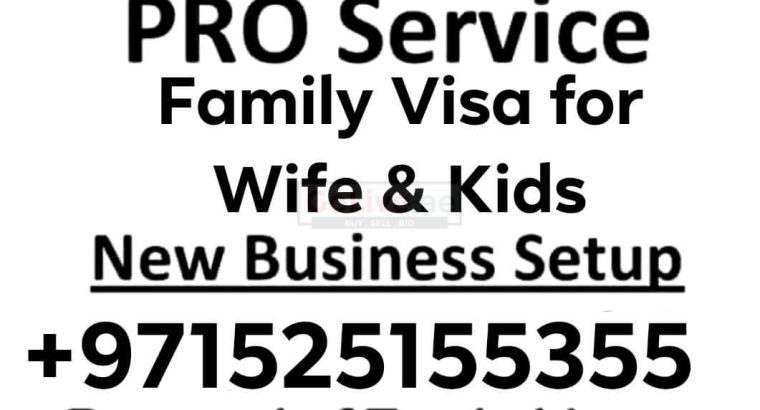 FAMILY VISA SERVICES For WIFE and Kids PRO SERVICES IN ALL UAE +971525155355